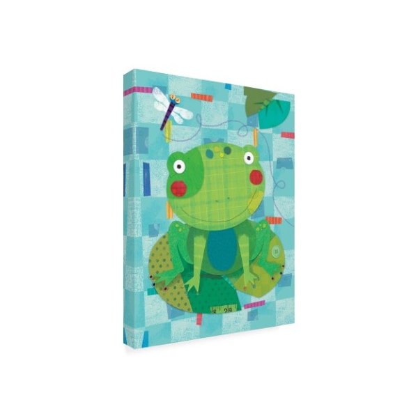 Holli Conger 'Frog Collage' Canvas Art,35x47